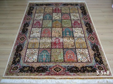 exquiste traditional hand knotted silk carpet double knots