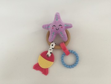 Starfish with Teether and Wood