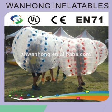 Exciting TPU/PVC human bubble ball, inflatable bubble ball, body bubble ball