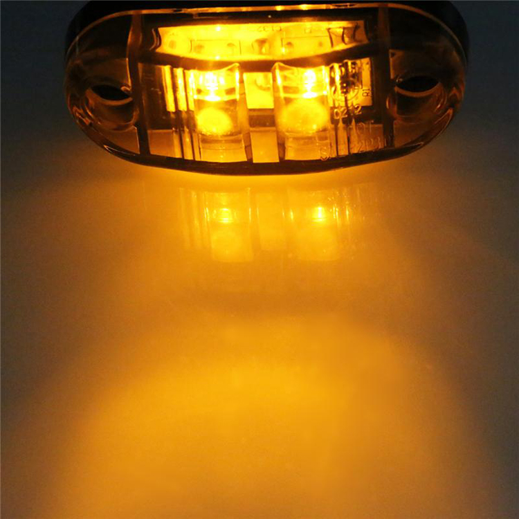 Ni to yo Oval 2.5" 2 Diode LED Trailer Truck Clearance Side Marker Lamp Lights