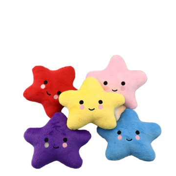 Five Cornered Plush Toy - Smiling Face Dog Cat Pet Toy with BB Call