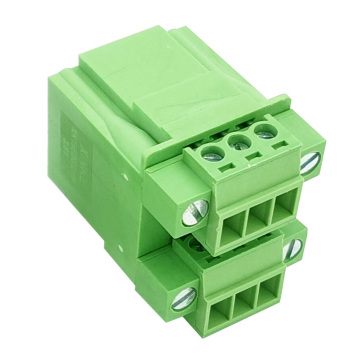 double row terminal block with fixing screws