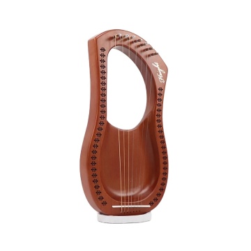 New Shape Lyre Harp Musical Instrument Crafted from Solid Mahogany with Nylon Strings