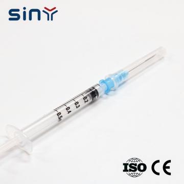 Disposable Self Destructive Retractable Syringe with Needle