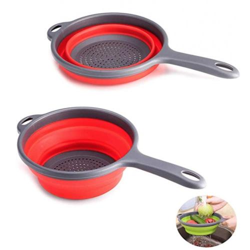 Foldable Silicone Strainers Collapsible Colanders