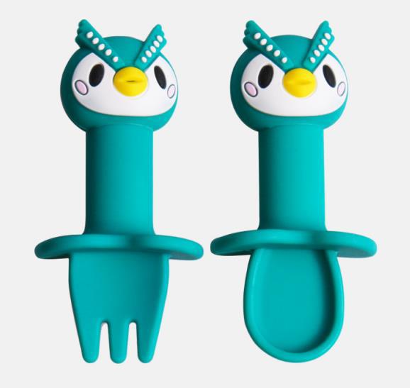 Owl Silicone Fork And Spoon