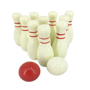 Custom Outdoor Games: Colorful Wooden Ball Bowling with Personalized Customized Bowling Pins