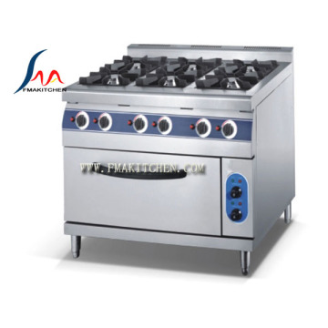 6-burner gas range with electric oven
