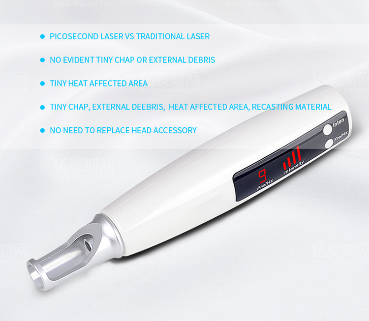 Portable blue/red light tattoo mole freckle removal  picosecond laser pen