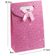 Popular Custom Pink Paper Gift Bag