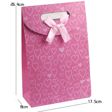 Popular Custom Pink Paper Gift Bag