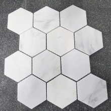 Modern White Nanoglass Herringbone Hexagon Mosaic Tiles for Interior Walls
