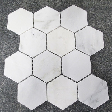 Modern White Nanoglass Herringbone Hexagon Mosaic Tiles for Interior Walls