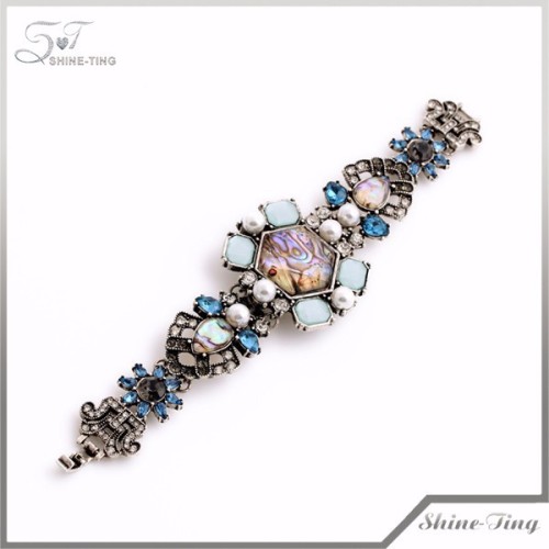 vintage pearl diamond jewelry antique silver fancy gemstone bracelet