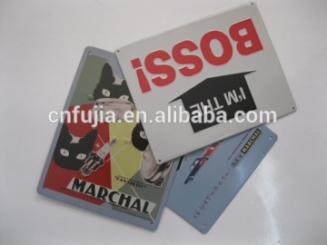 Decorative tin signs wholesale,tin sign wall hanging metal sign,embossed tin signs