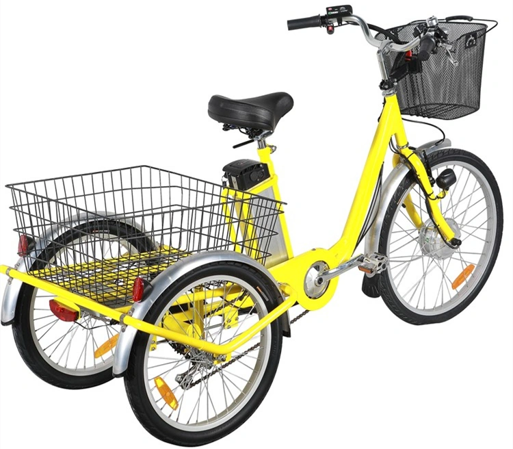 350W Front Drive Electric Tricycle City Bike with Basket