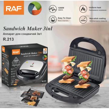 3 en 1 fabricante de sándwiches multifuncionales