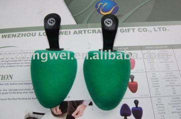 high grade PU shoe keeper/plastic shoe tree/green foam shoe last