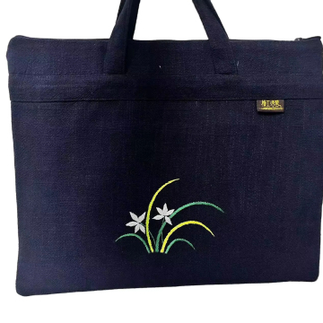Custom Hand-Embroidered Bluegrass Theme Briefcase: Your Ultimate Accessory for Stylish Professionalism