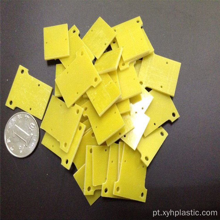 Peça de máquina CNC de epóxi de material amarelo 3240