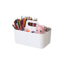 Plastic Divided Art and Craft Storage Bin with Handle for Home Office
