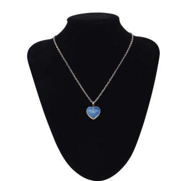 Handmade Opal Heart women necklace