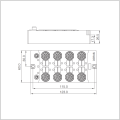 Conmutador Ethernet IP67 de 8 puertos a 100 Mbps