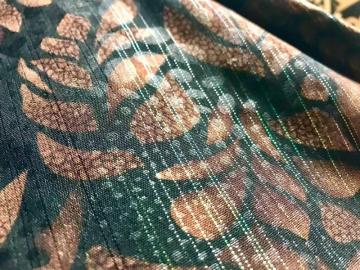 wool peach bronzing golden printing fabric