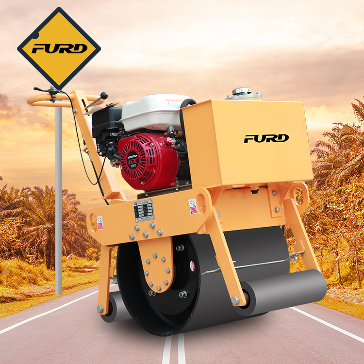 Chinese popular 200kg walk behind single drum road roller