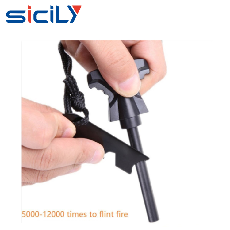 Survival camping magnesium flint lighter fire starter , Big size sos tool flint ferrocerium flint ferro rod