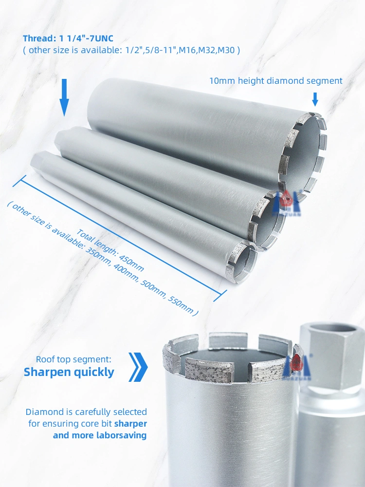 Diamond Tipped Core Drill Coring Bits Drilling Concrete