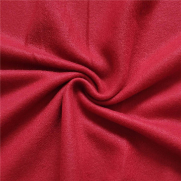 Red Solid Double Side Brushed Fleece Fabric