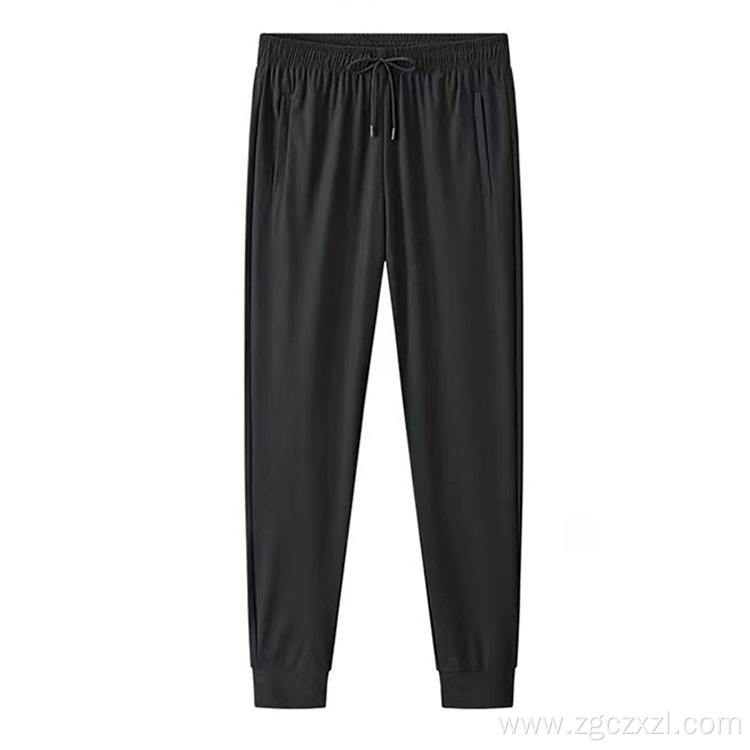 Men's casual ice silk trousers summer quick-drying pants