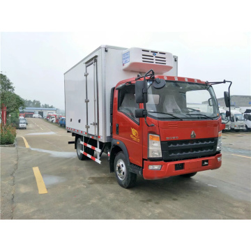 Trak sejuk satu baris tunggal Sinotruk HOWO 129HP 4.2 meter