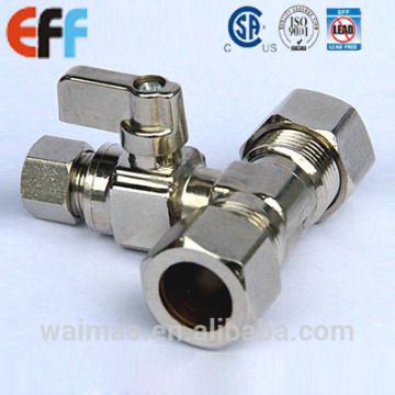 Tee Mini Ball Valve 3 way OD Comp. * OD Comp. * Comp. with CSA certificated