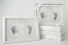 lovely baby hands&foots prints mdf photo frame with inkpad good looking packing