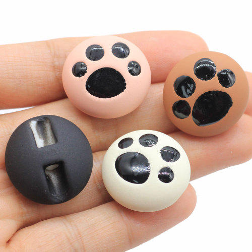 New Arrived Multi Colors Cat Paw Button Resin Cabochon Decoration Beads Artificial Crafts Handmade Ornament Accessory