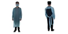 disposable cpe isolation gown  isolation gown  back opened with thumb holes
