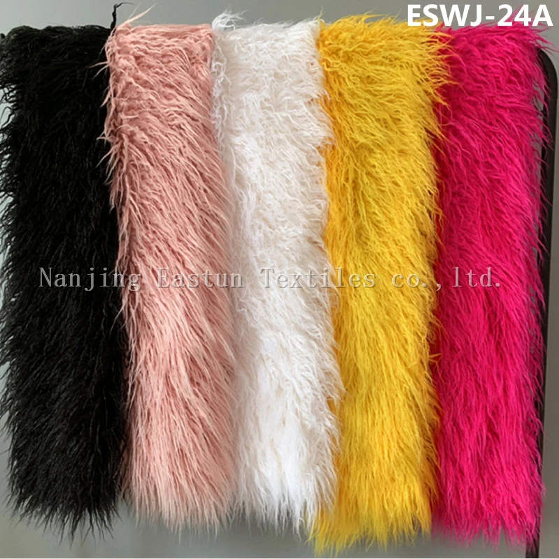 Long Pile Natural Mongolian Fur Scarf Eswj-35A