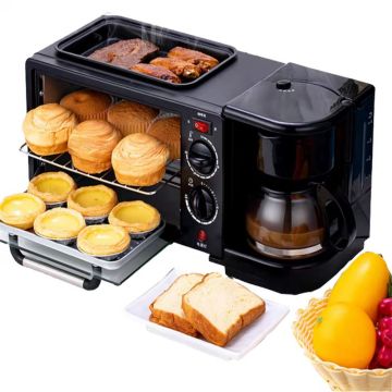 3-in-1 Breakfast Makers: Baking Cake Machine, Cookie, Waffle & BBQ