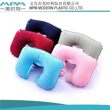 flocked neck pillow,travelling inflatable neck pillow,pvc neck pillow