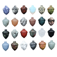 Gemstone Cute Animal Home Decor 20X26MM Handmade Carved Pinecone Stone for Decoration Crystal Carving Stone Charm Decoration