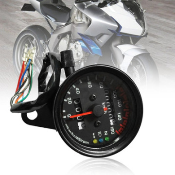 Universal Motorcycle Speedometer Odometer 12V Motorcycle Dual Speed Meter with LED Indicator Speedometer Motorcycle