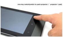 1.6G Dual Camera 7 inch Projector Tablet PC for meeting roo