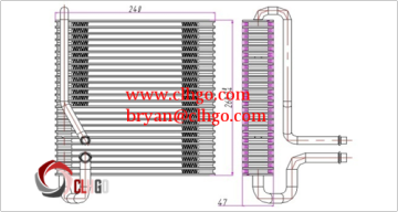 auto cooling coil /Auto ac evaporator for B ENZ SPRINTER