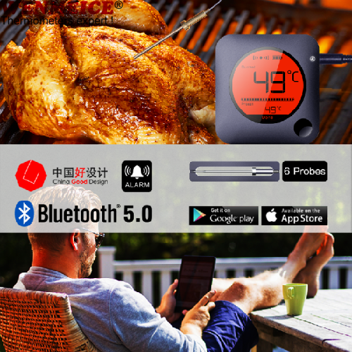 Bluetooth Digital Grill Termometer Trådlös