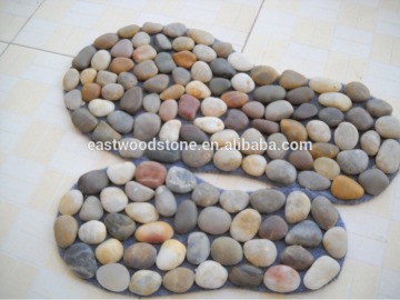 colorful pebble stone mosaic for contermporary landscaping