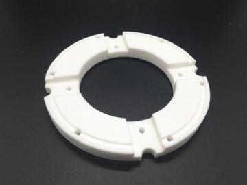 Alumina ceramic base and ceramic ring for semiconductor