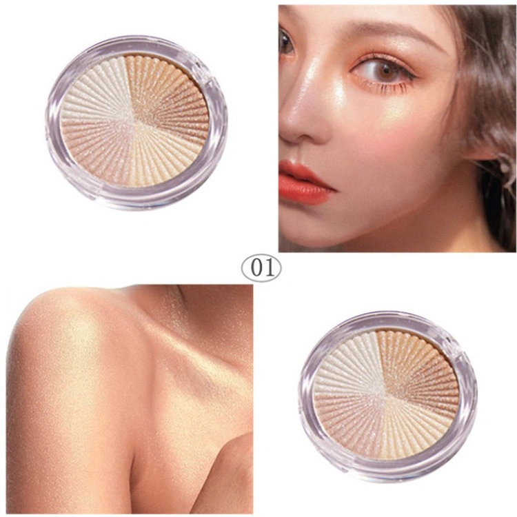 Wholesale OEM 5 Colors Shimmer Highlighter Palette Bronzer Face Cosmetics Highlighter Makeup