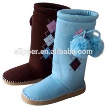 knitted latest cute ladies knit knee boot half boot